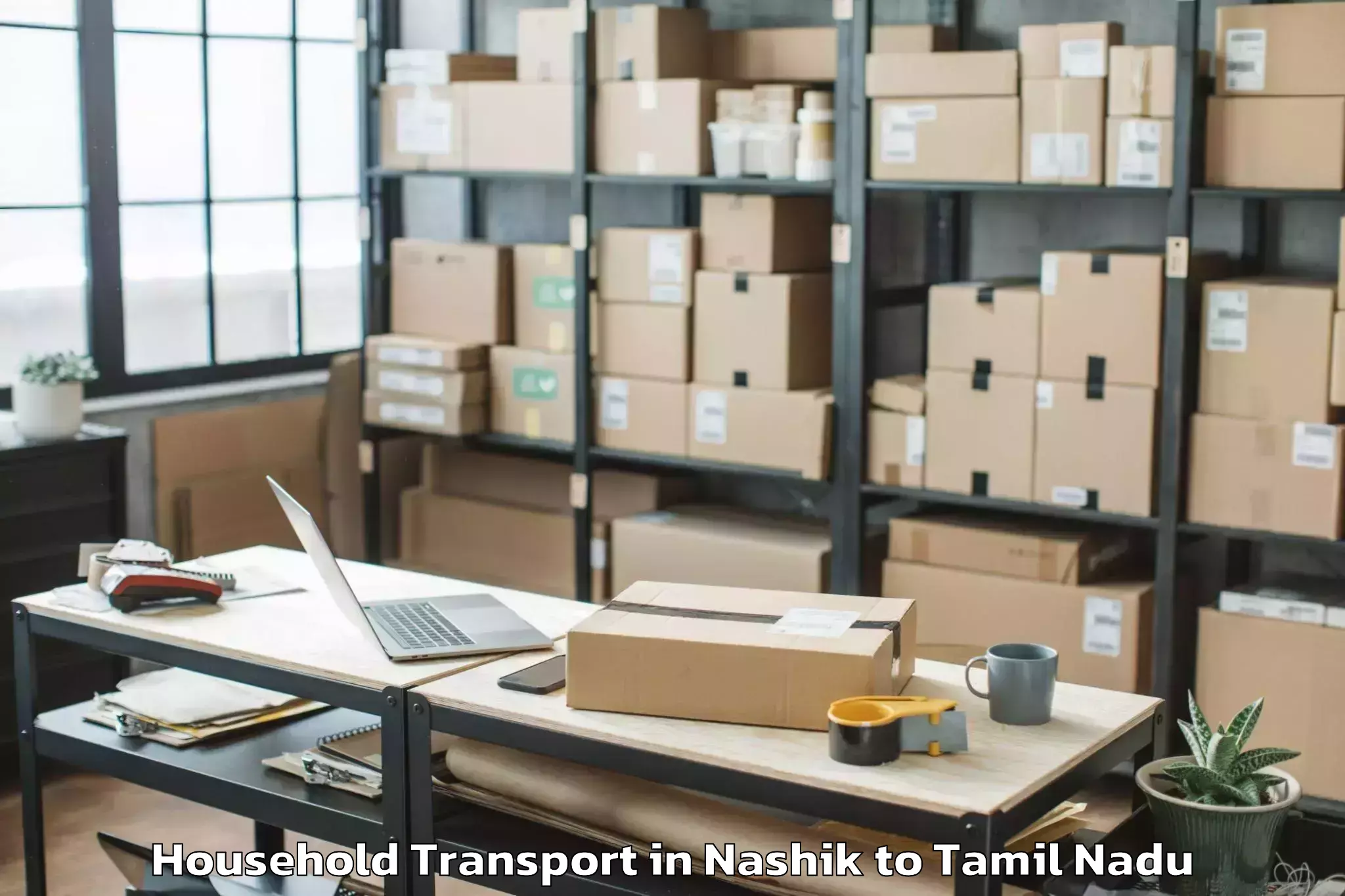 Reliable Nashik to Kamarajar Port Household Transport